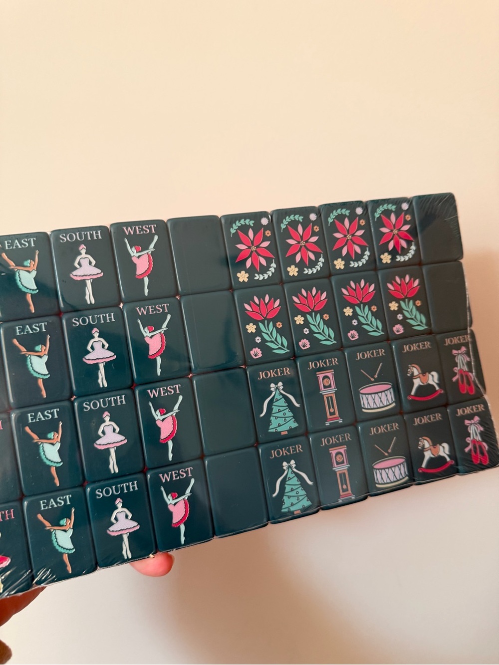 Dark Teal Nutcracker Christmas Holiday Themed American Mahjong Tiles - NEW - Picture 13 of 15